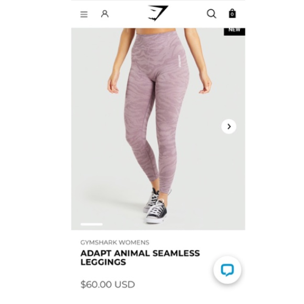 NWT - GYMSHARK Animal Adapt Seamless Leggings